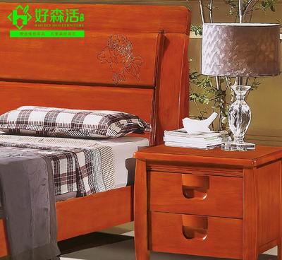 实木房HSH605卧室实木系列 华泰木业新款热销实木床高清鉴赏